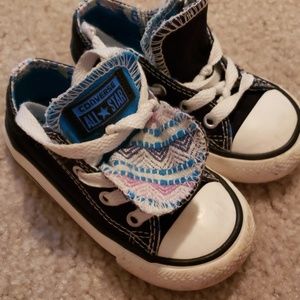 Converse Black double tongue